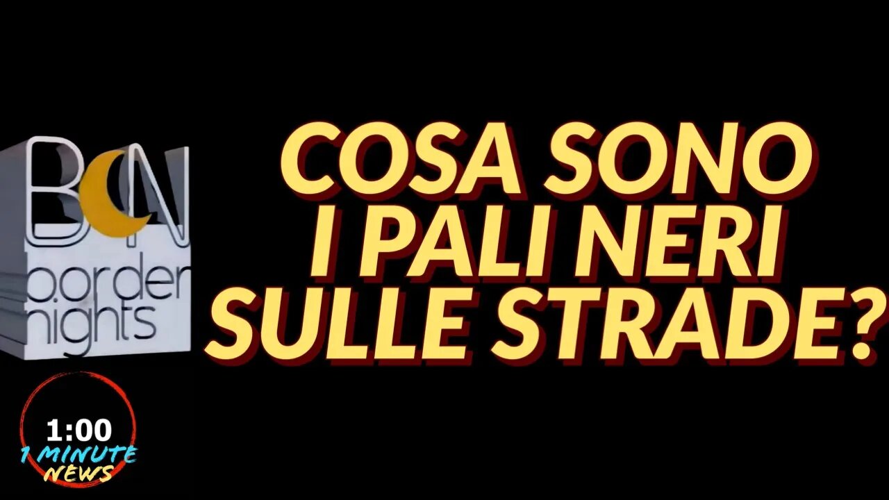 COSA SONO I PALI NERI SULLE STRADE? - 1 Minute News