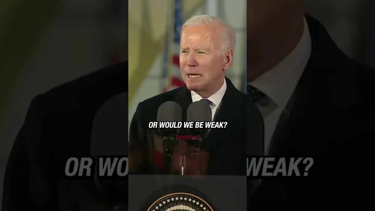 EXCUSE ME? Joe Biden FUMBLES over his own words during speech in Poland