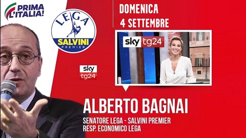 🔴 Interventi del Sen. Alberto Bagnai ospite a "Agenda Politica" su SkyTG24 (04/09/2022).