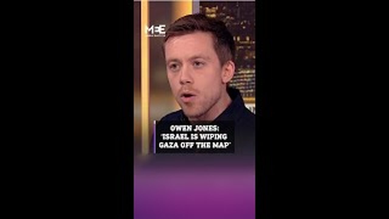 British columnist Owen Jones: ‘Israel is wiping Gaza off the map’