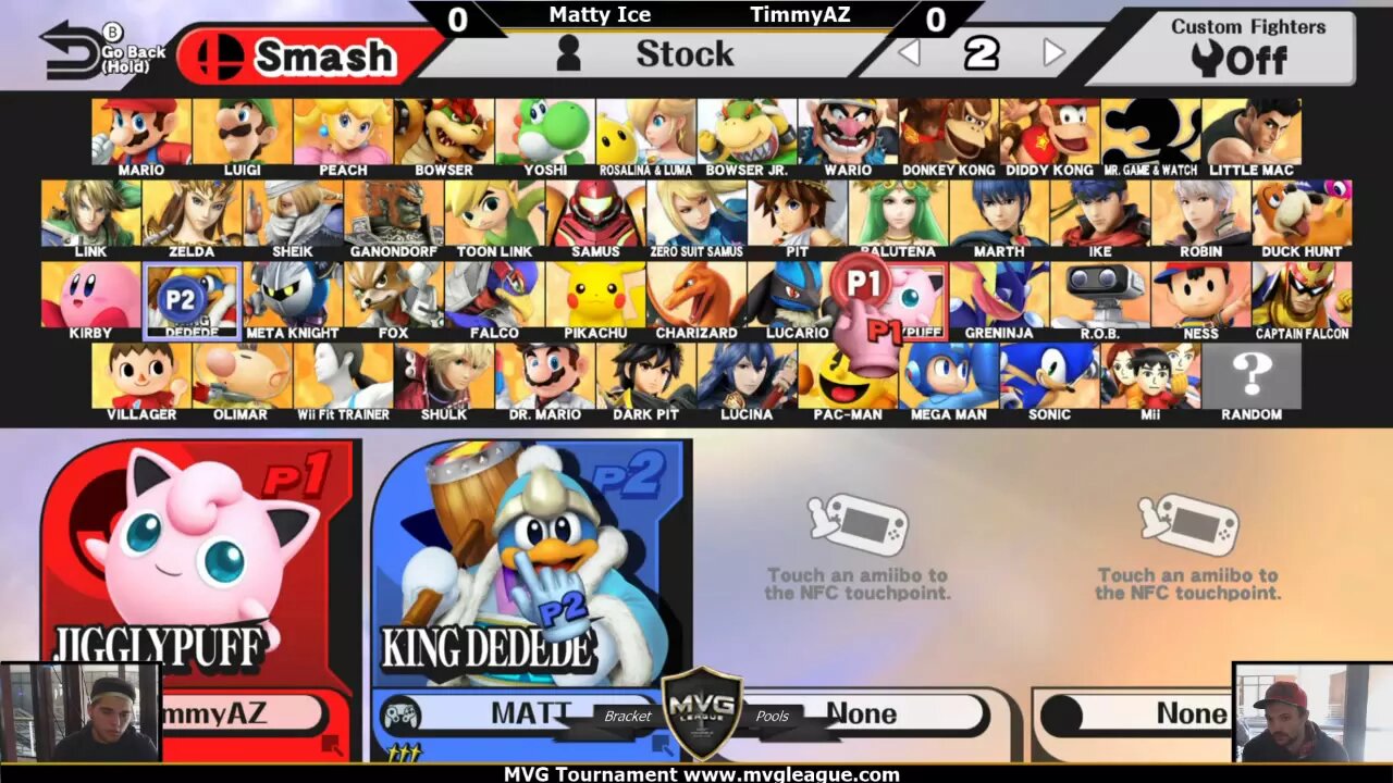 MVG Tournament: Matty Ice (Diddy Kong/Jigglypuff) vs. TimmyAZ (Dedede)