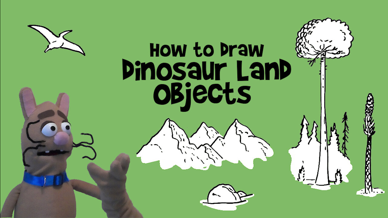 How to Draw Dinosaur Land Objects