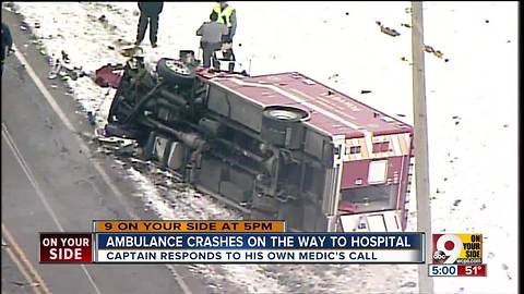 Pickup truck crashes into Lebanon ambulance carrying patient