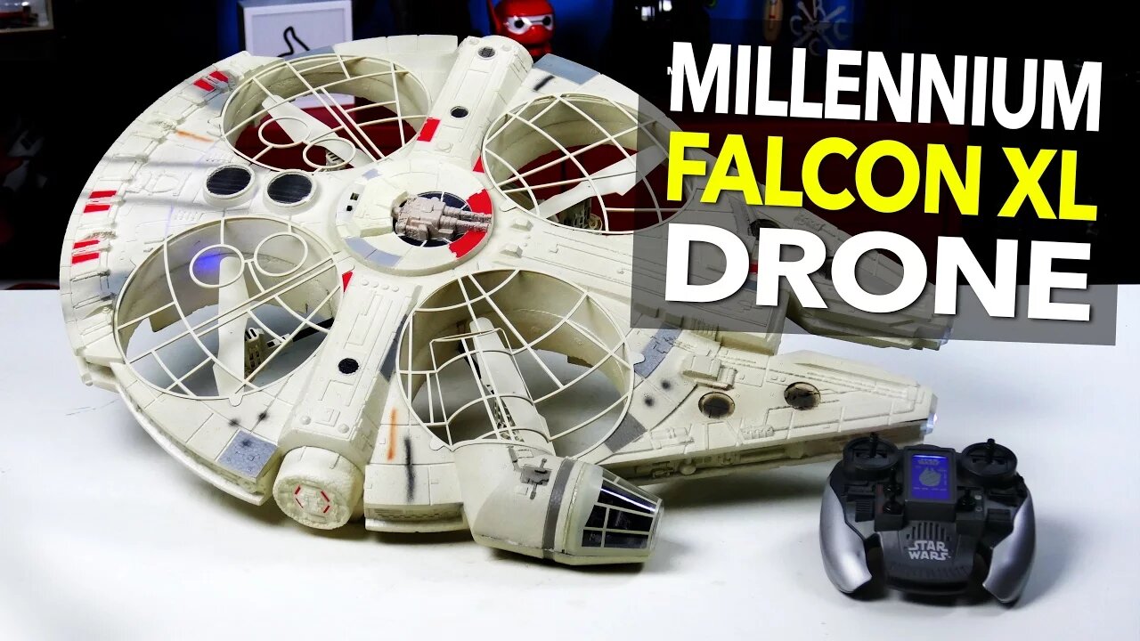 Air Hogs Millennium Falcon XL Drone Unboxing and First Flight