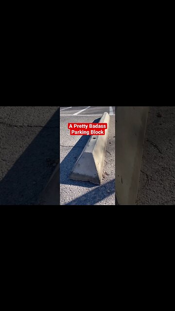 Interesting example of a parking block. Highly skateable with a nice design.