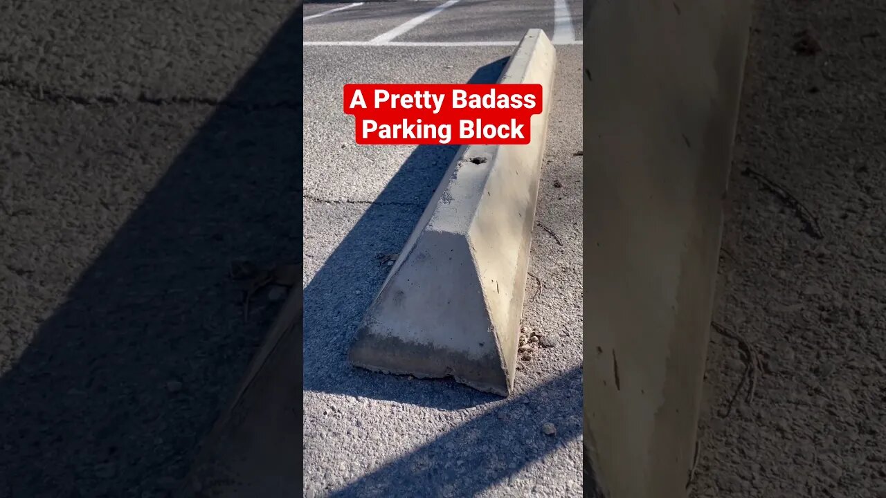Interesting example of a parking block. Highly skateable with a nice design.