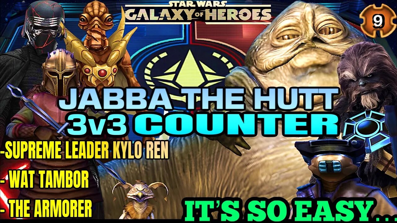 [3v3] JABBA + KRRSANTAN OMICRON COUNTER w/SLKR/ARMORER/BROOD ALPHA - SWGOH-GAC