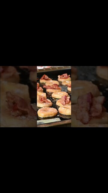 Bacon and Cheese Donut Sandwiches