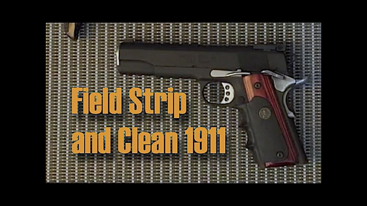 Springfield Range Officer 1911 9mm...Field Strip and Clean