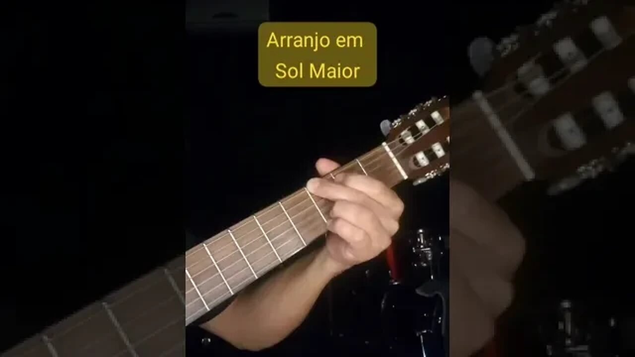 Acorde de Sol maior com arranjo fácil #shorts