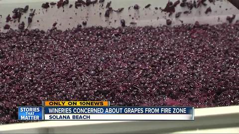 Northern California wildfires having an impact on San Diego's wine industry