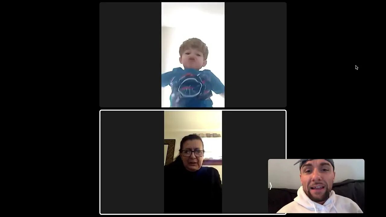 3 WAY VIDEO CHAT WITH DADDY AND GRANDMA