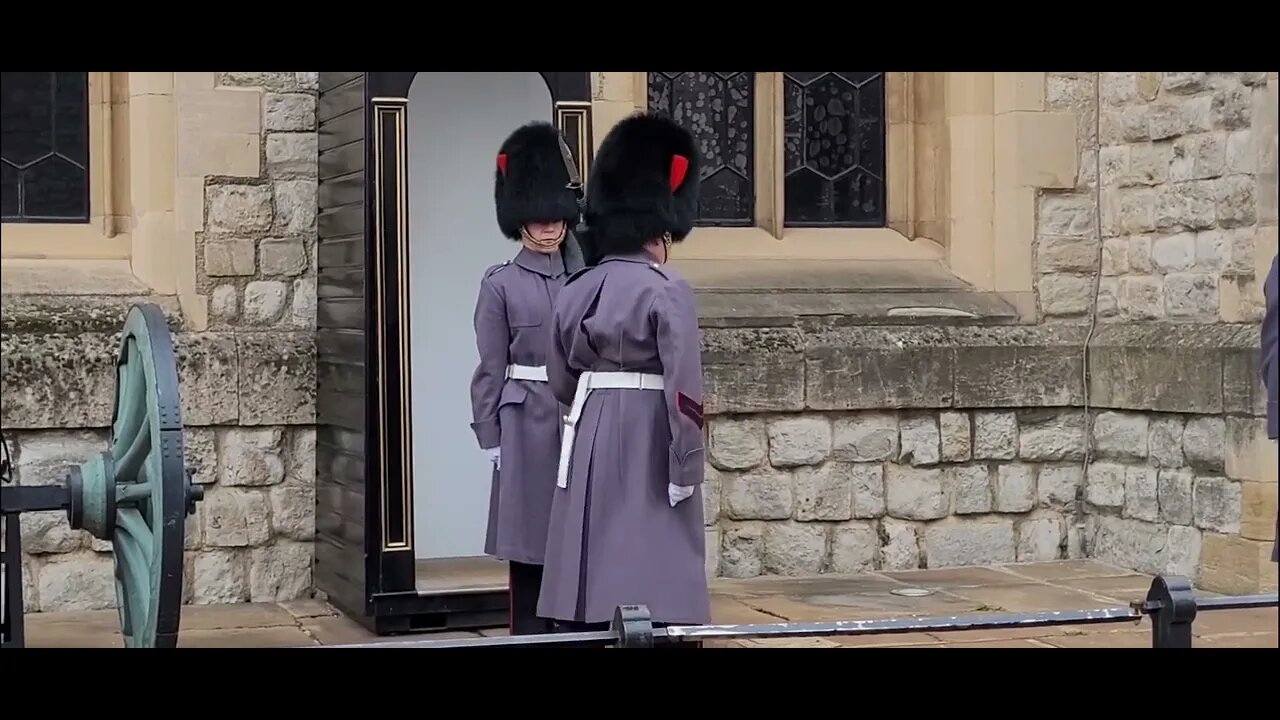 The bumps in to other guard changing of the guard #toweroflondon