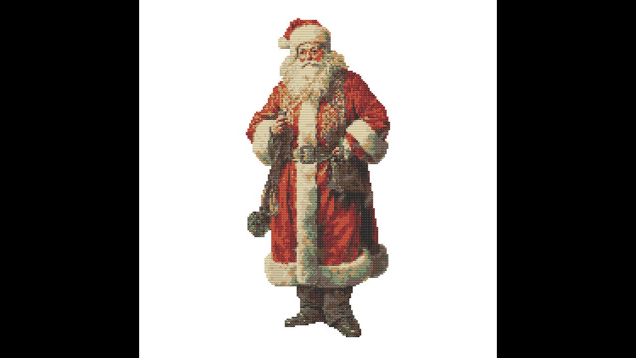 VICTORIAN SANTA Cross Stitch Pattern by Welovit Cross Stitch | welovit.net | #welovit #crossstitch