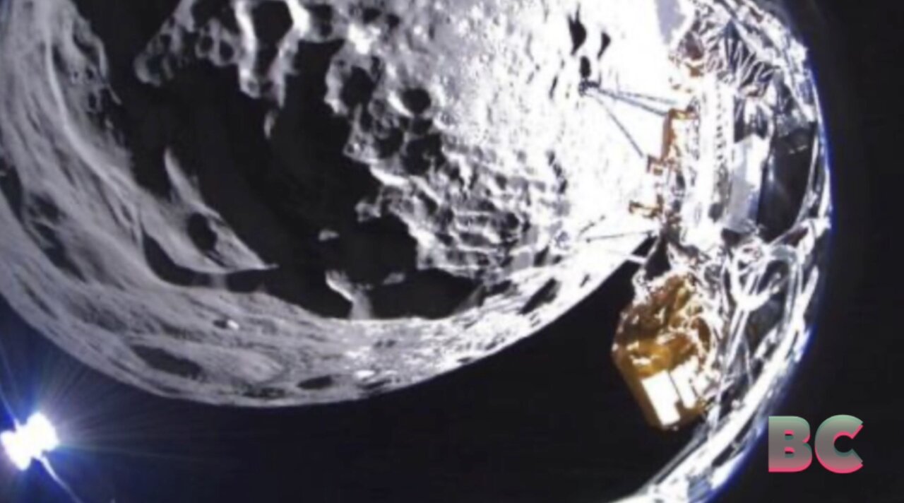 Odysseus moon lander tipped over on its side during historic mission