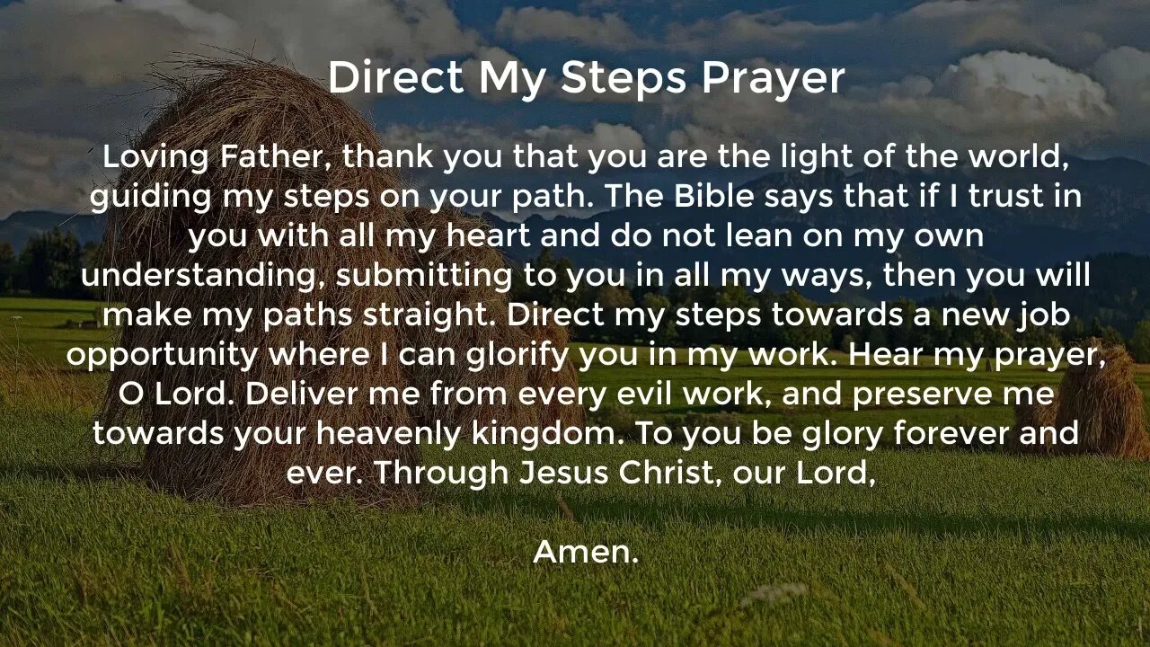 Direct My Steps Prayer (Prayer for a New Job Opportunity)