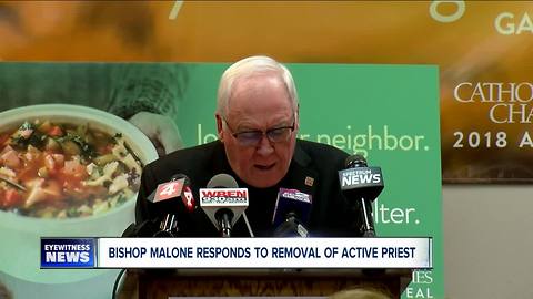 Bishop Malone responds to removal of active priest