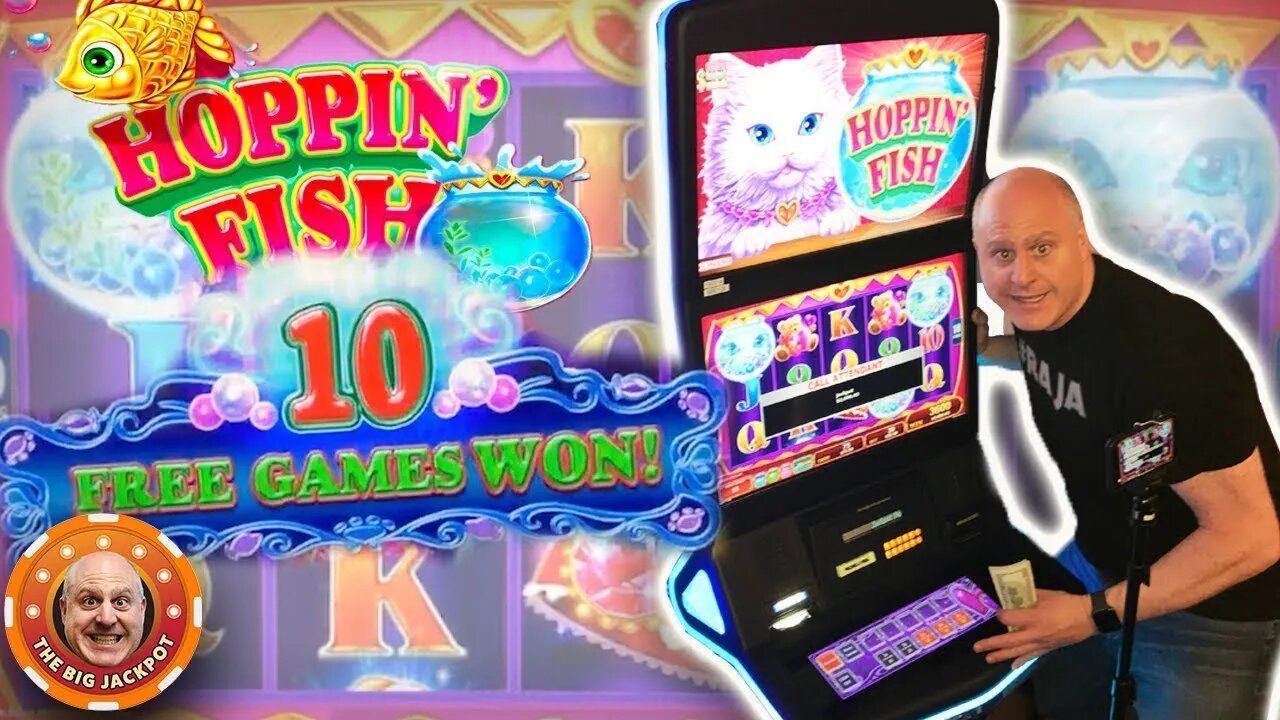 High Limit Konami Slots 🐱 Hoppin Fish Bonus Jackpot + Fortune Stacks & Bull Mystery Max Bet Wins!