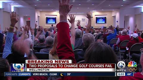 Wellington votes down proposal to change use of golf courses