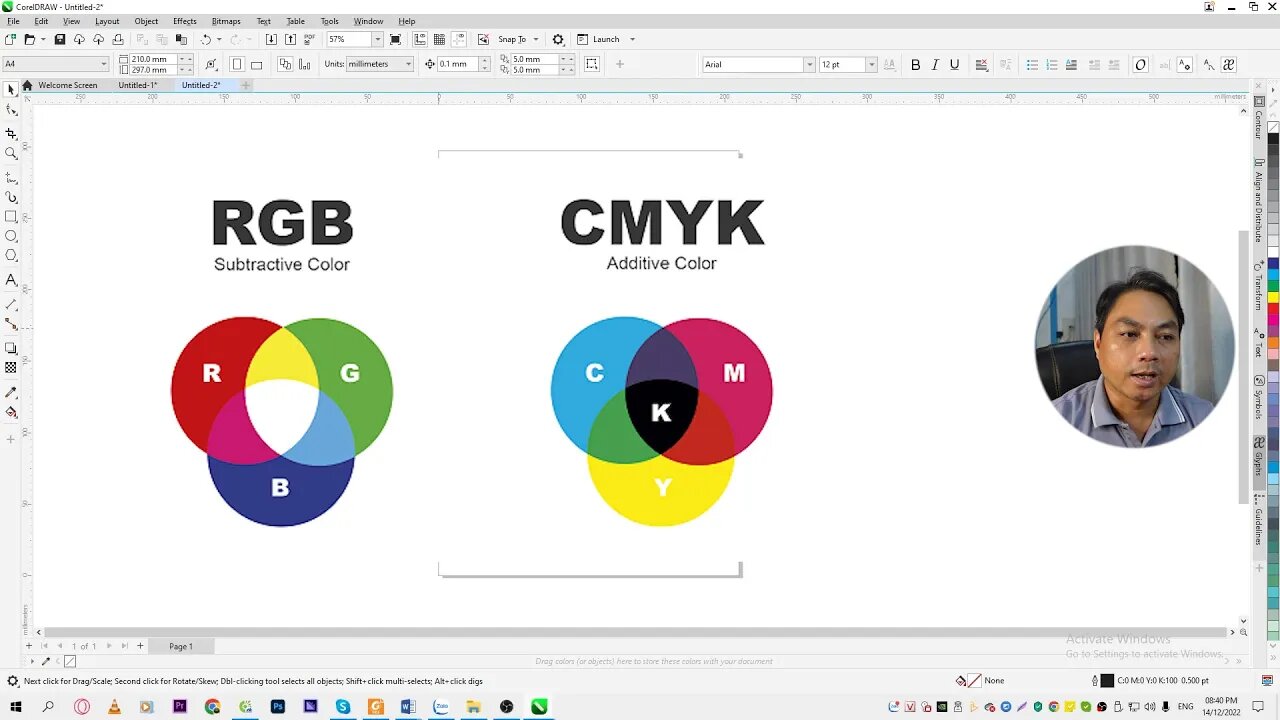 Hệ màu in ấn trong corel và in theo kích thước trong corel #inantrongcorel #hemautrongcorel