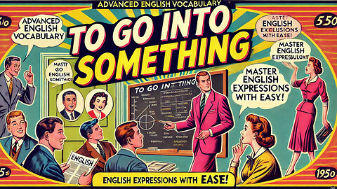 Vocabulary and Pronunciation "GO INTO (something)" Advanced English