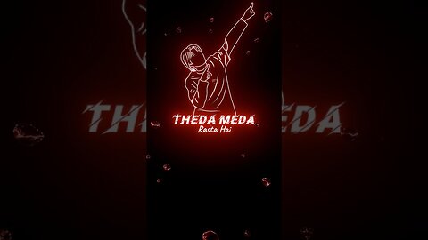theda meda rasta hai 100 #attitude #shayari status #shorts #blackscreenstatus