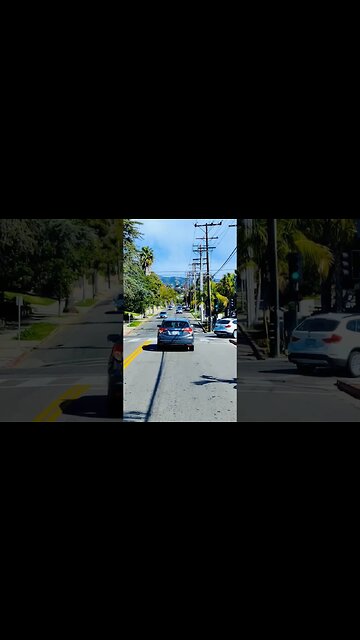 Driving through the streets of Santa Barbara, enjoying the sun #shorts #travel #vanlife #trending