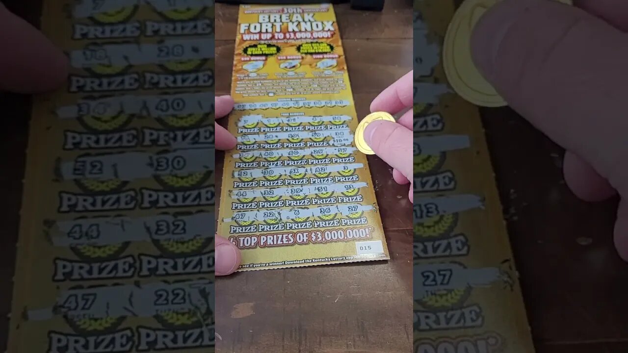 $30 Scratch Off Bonus Winner! #shorts #lottery
