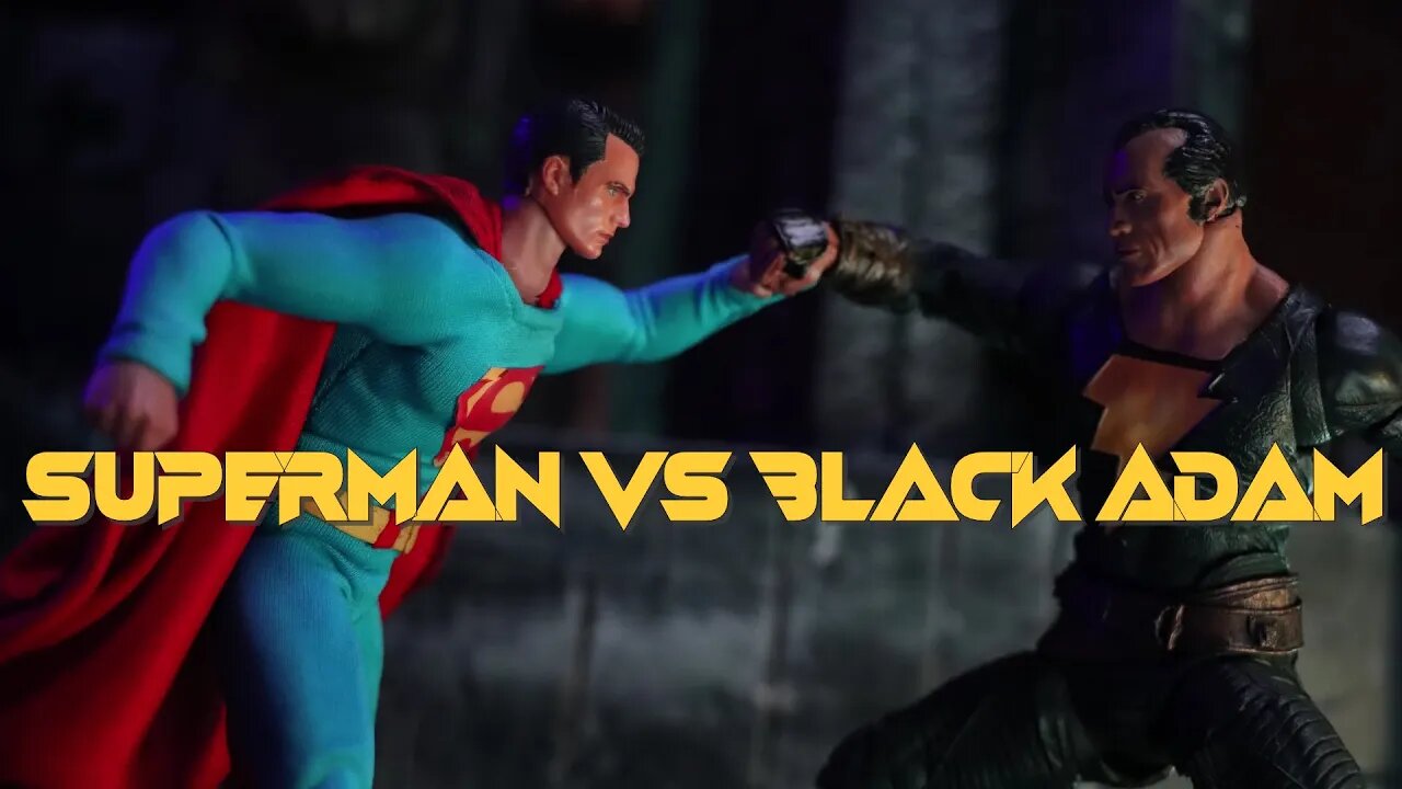 SUPERMAN VS BLACK ADAM - EPIC STOP MOTION BATTLE #blackadam #superman #multiversus #dc