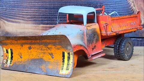 Rusty 1950's Tonka Side Dump Truck and Snow Plow Restoration