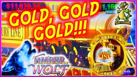 GOLD, GOLD, GOLD TRAINS! BIG TICKET WIN! Luxury Line Cash Express Timberwolf LIVESTREAM HIGHLIGHT!