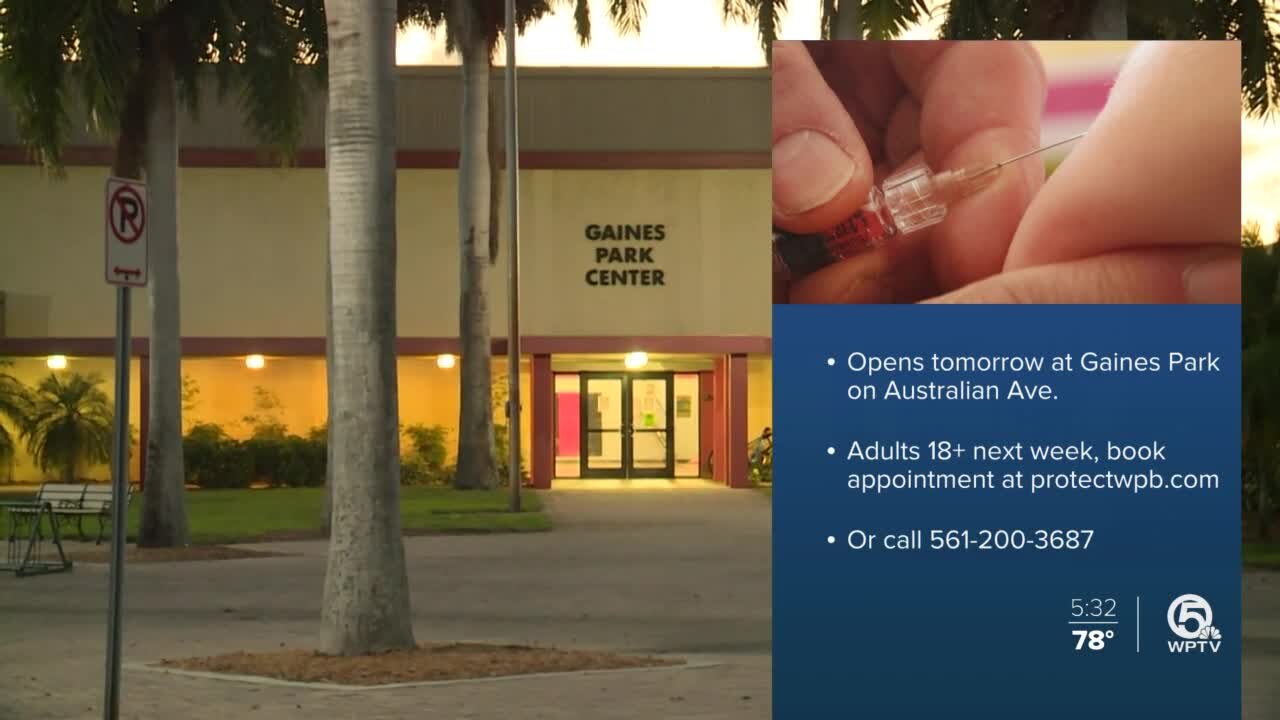 Mass vaccination site in West Palm Beach can give 1,000 doses a day