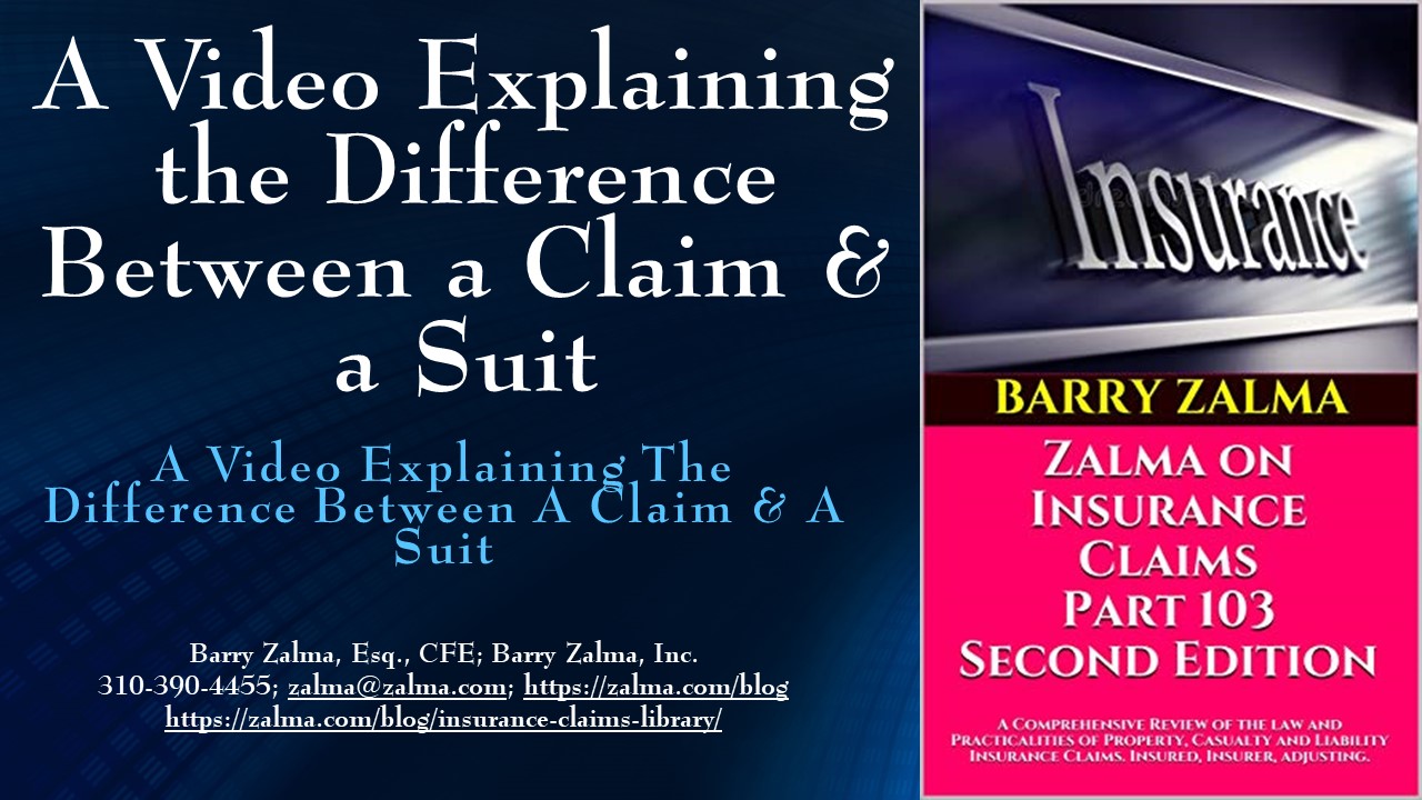 A Video Explaining the Difference Between a Claim & a Suit
