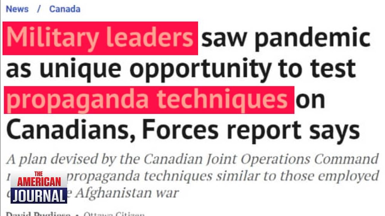 Canadian Armed Forces Caught Implementing Unapproved Domestic Propaganda