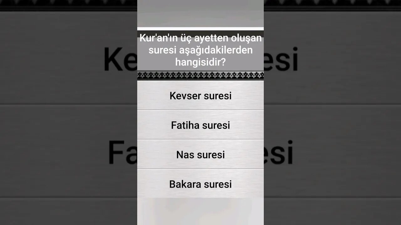 #yarışma #bilgi İSLÂMÎ BİLGİ YARIŞMASI