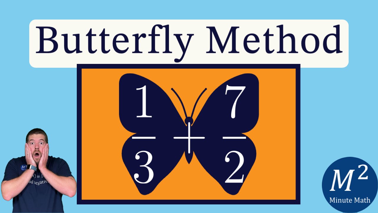 The Butterfly Method for Adding Fractions | 1/3 + 7/2 | Minute Math Tricks - Part 109 #shorts