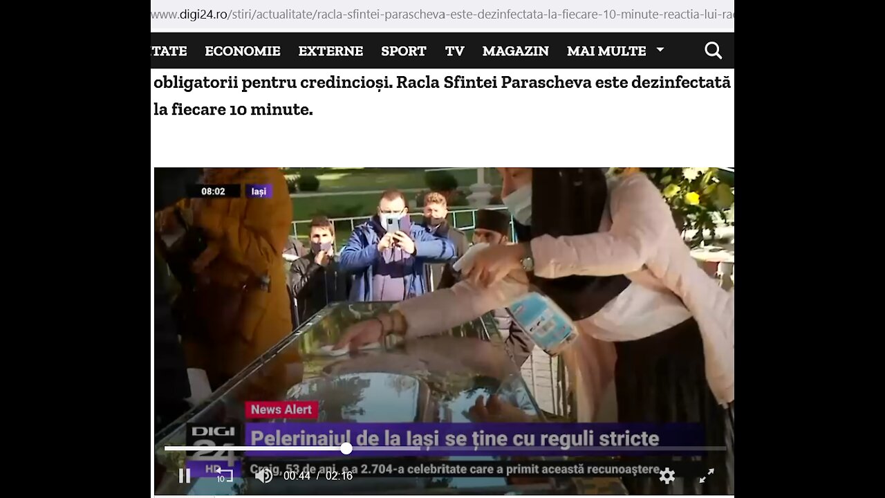 Mitropolia Moldovei o batjocorește pe Cuvioasa prin "dezinfectarea" raclei