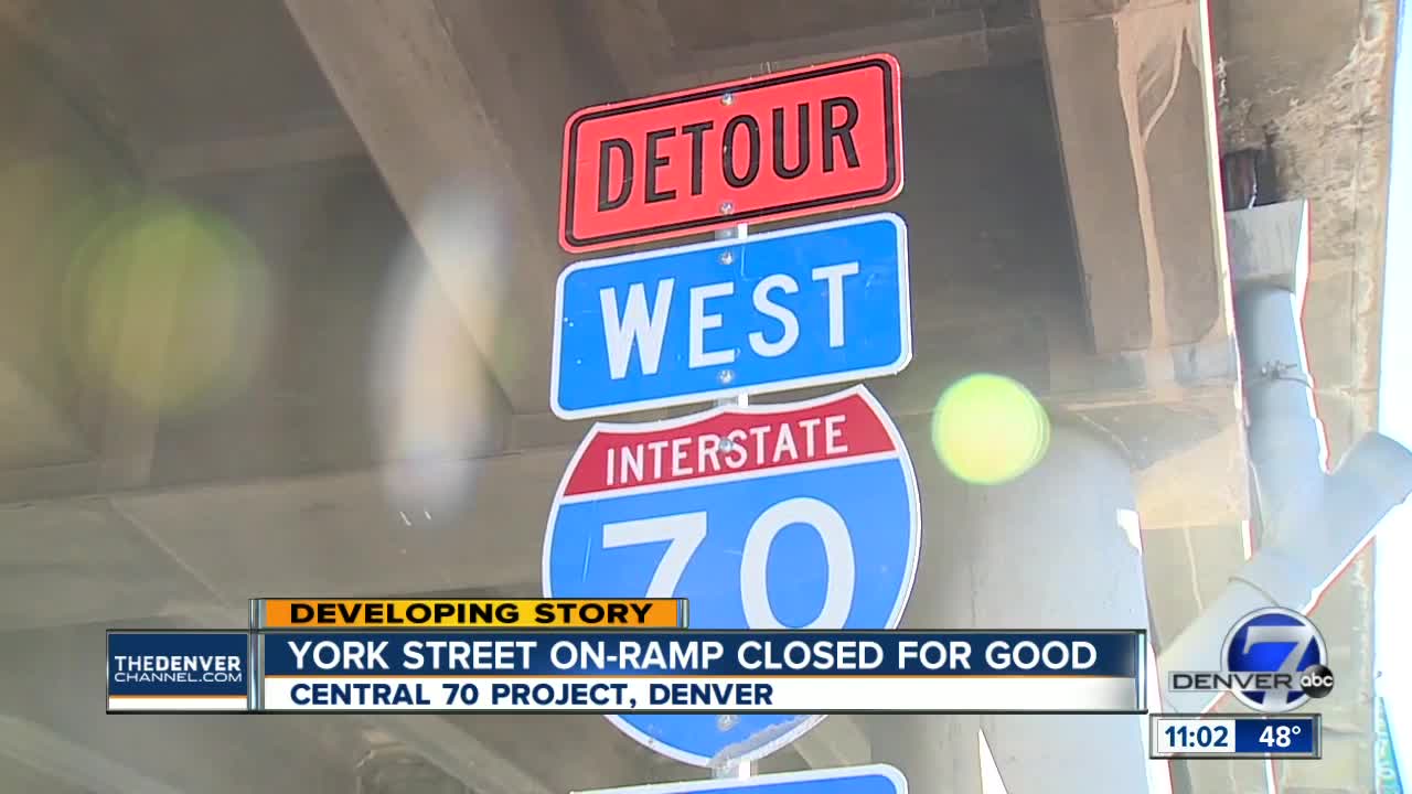 Closure of York Street ramp onto I-70 causes headaches for Denver drivers