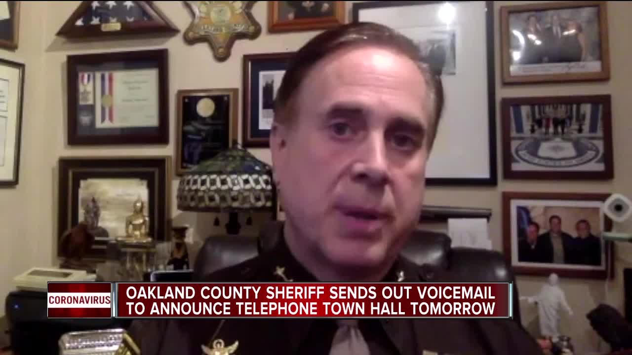 Oakland County Sheriff sends out voicemail to announce telephone town hall Thursday