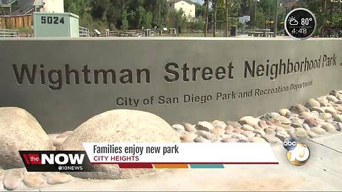 Families enjoy new park