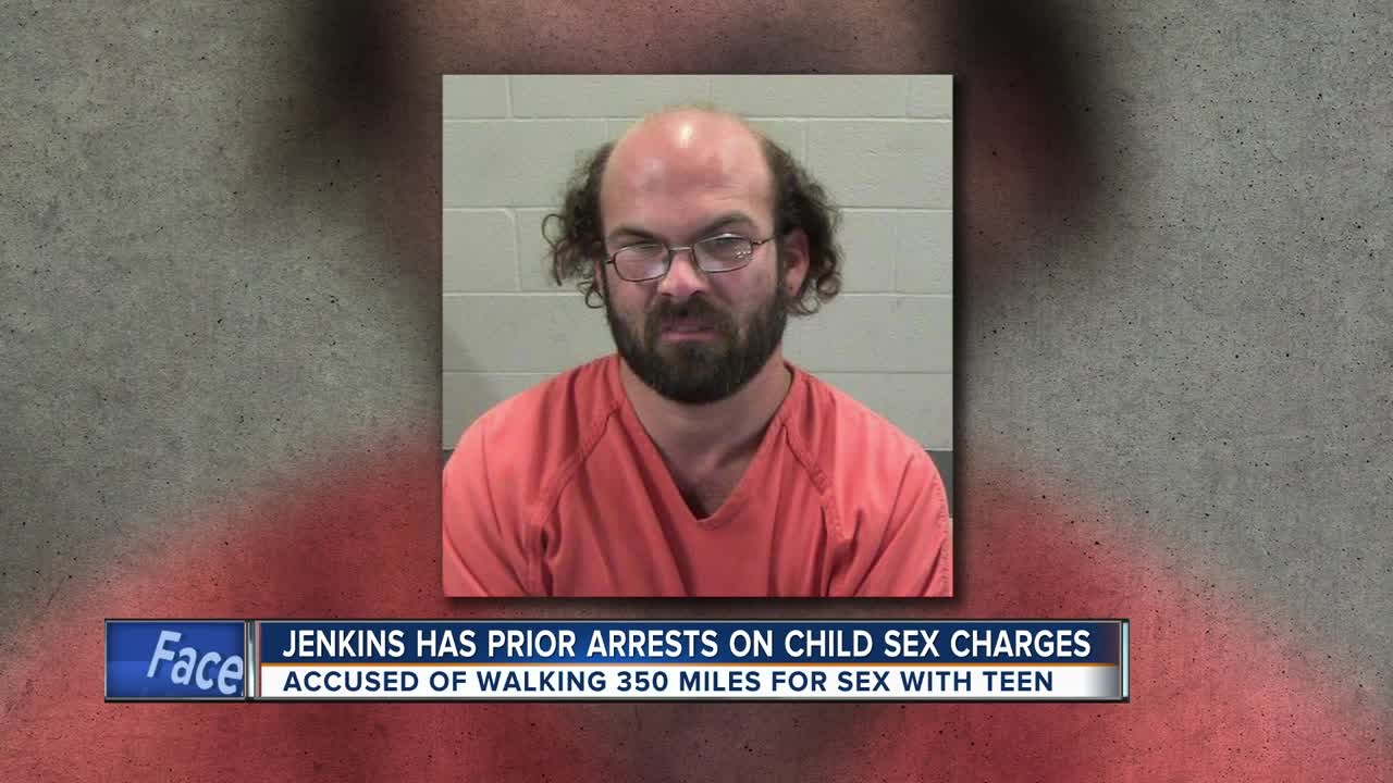 Man accused of walking 350 miles for sex with teen had prior child sex charges