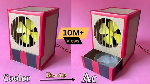 How to Make a Mini Cooler From Cardboard Under 40 ₹ | DIY Air Conditioner at Home | AC