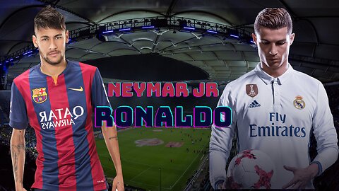 Football match clips Ronaldo with Neymar.jr