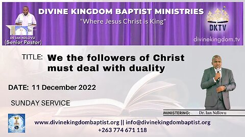 We, the followers of Christ must deal with duality (11/12/22)