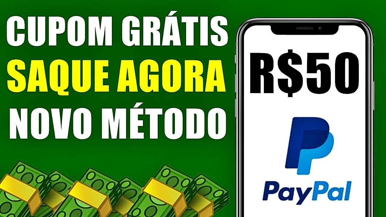 Como Sacar R$50 Paypal GRÁTIS - Novo Método De Como Sacar o Cupom de R$50,00 Do Paypal De Graça