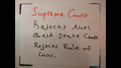 Supreme Court rejects Texas Case, Rejects the Rule of Law.