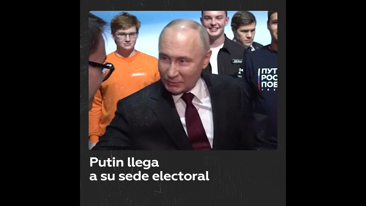 Putin llega a su sede electoral para dar un discurso