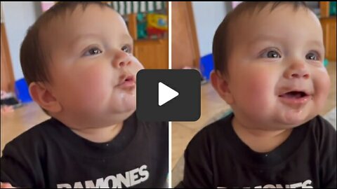 Baby Speaks First Full Sentence After Trying Chocolate For The First Time