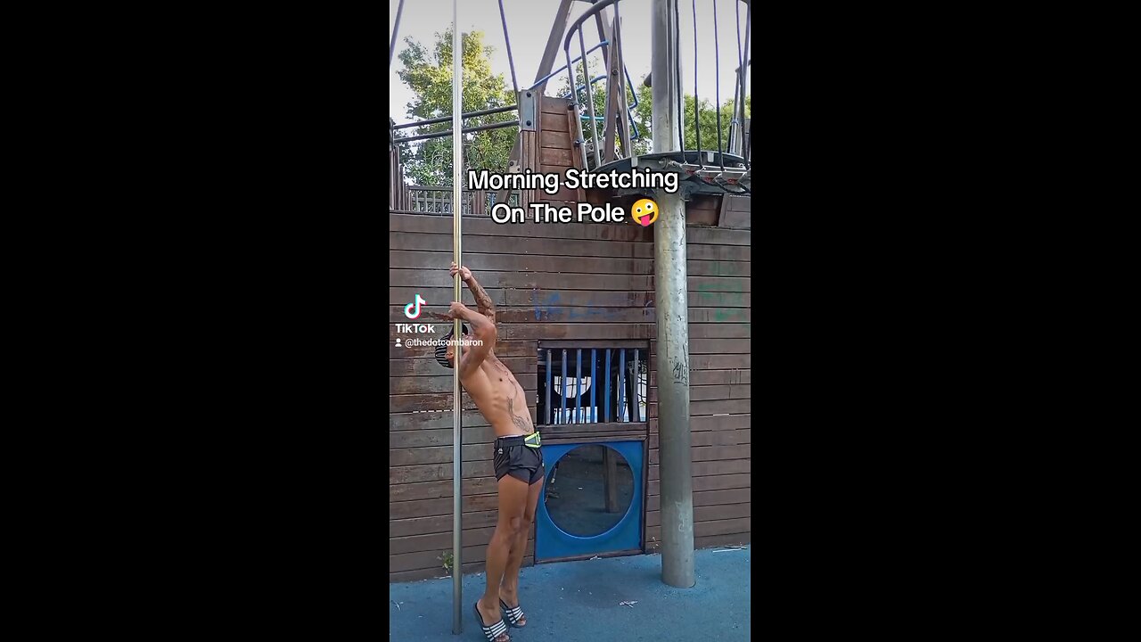 Morning Stretching On The Pole 🤪