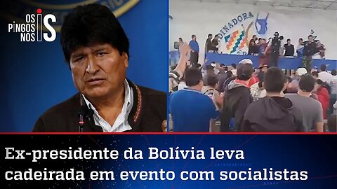 O carinho da esquerda com Evo Morales